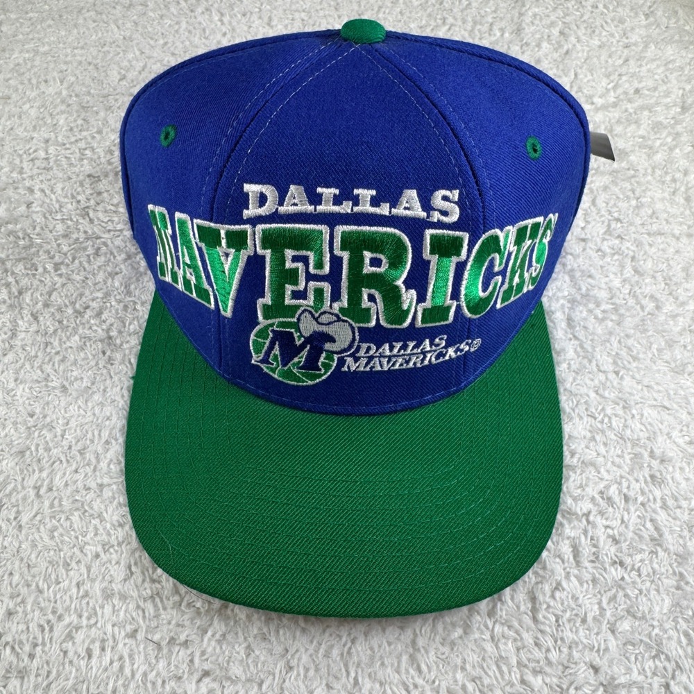 OSFA Starter Dallas Mavericks Hat Men Blue Green New Vintage NBA Snapback Wool